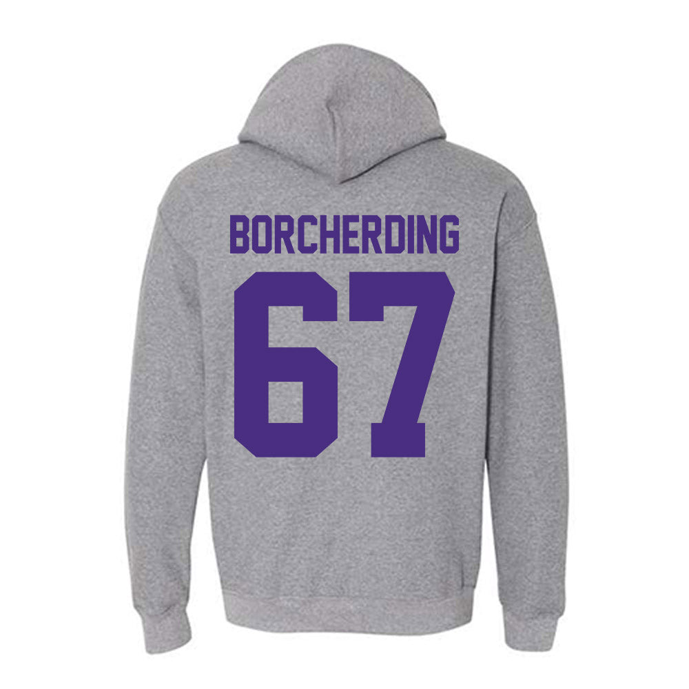 Northwestern - NCAA Football : Jace Borcherding - Classic Shersey Hooded Sweatshirt-1