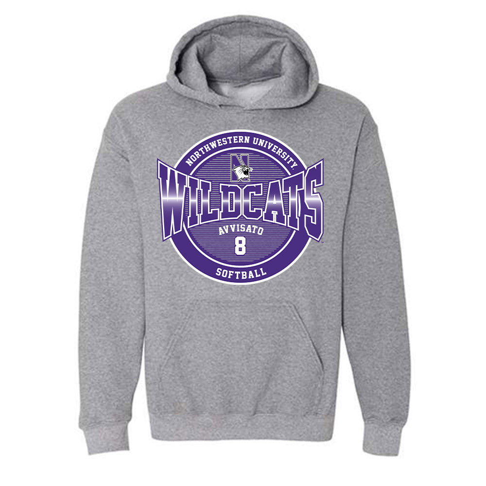 Northwestern - NCAA Softball : Kaylie Avvisato - Classic Fashion Shersey Hooded Sweatshirt-0