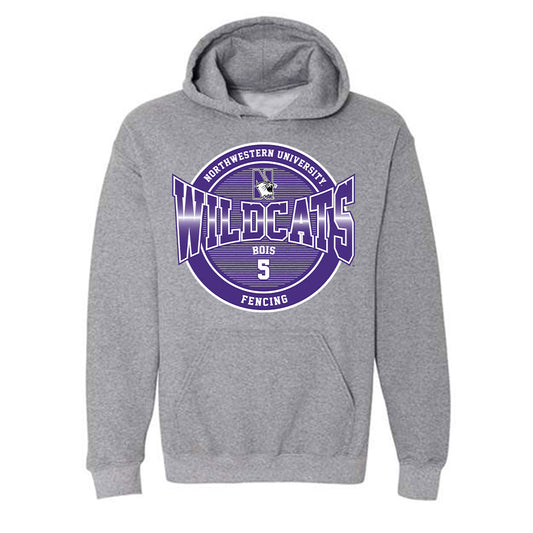 Northwestern - NCAA Women's Fencing : Adele Bois - Classic Fashion Shersey Hooded Sweatshirt