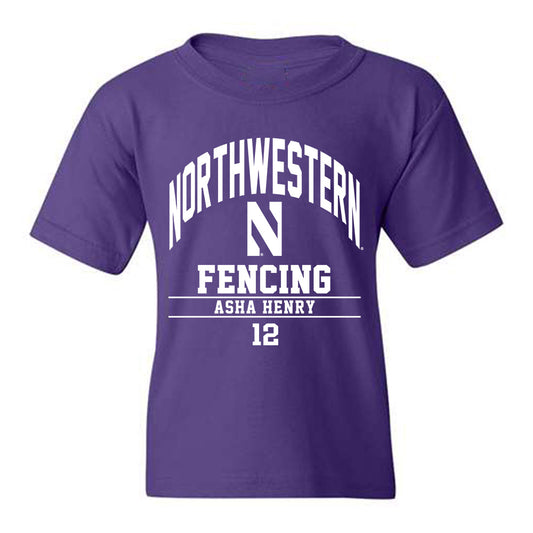 Northwestern - NCAA Women's Fencing : Asha Henry - Classic Fashion Shersey Youth T-Shirt
