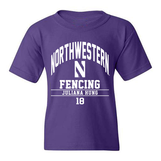 Northwestern - NCAA Women's Fencing : Juliana Hung - Classic Fashion Shersey Youth T-Shirt
