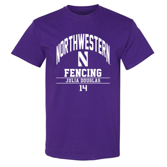 Northwestern - NCAA Women's Fencing : Julia Douglas - Classic Fashion Shersey T-Shirt
