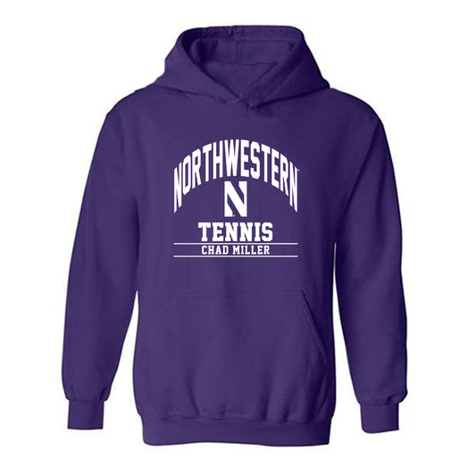 Northwestern - NCAA Men's Tennis : Chad Miller - Fashion Shersey Hooded Sweatshirt