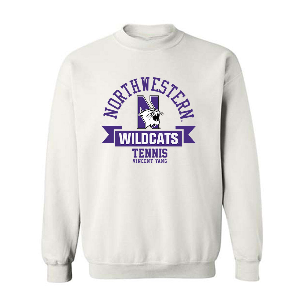 Northwestern - NCAA Men's Tennis : Vincent Yang - Classic Fashion Shersey Crewneck Sweatshirt