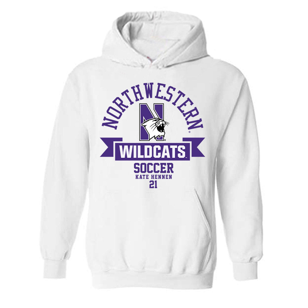 Northwestern - NCAA Women's Soccer : Kate Hennen - Classic Fashion Shersey Hooded Sweatshirt