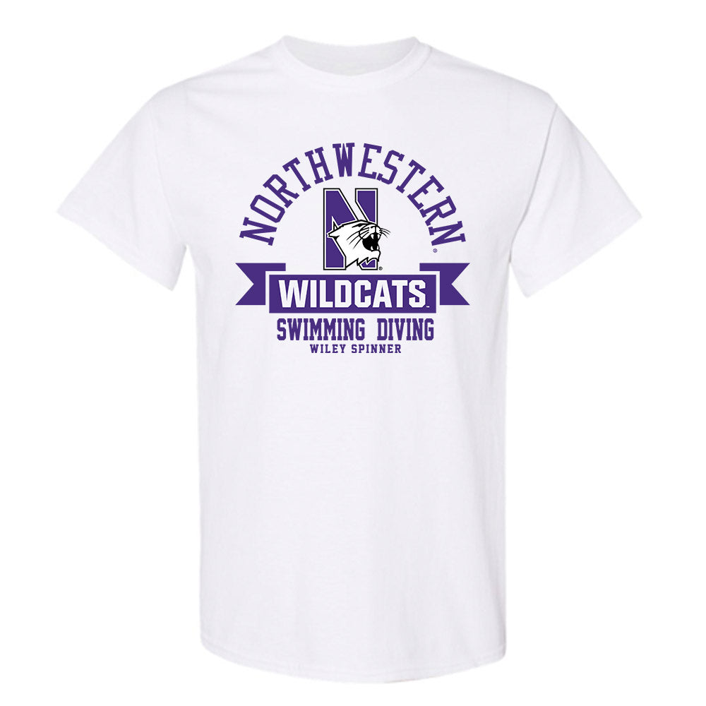 Northwestern - NCAA Men's Swimming & Diving : Wiley Spinner - Classic Fashion Shersey T-Shirt