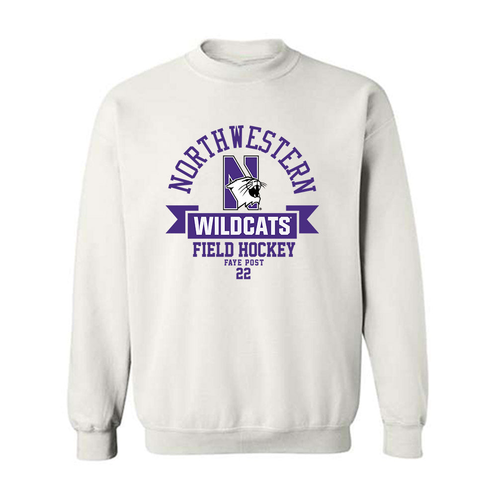 Northwestern - NCAA Women's Field Hockey : Faye Post - Classic Fashion Shersey Crewneck Sweatshirt
