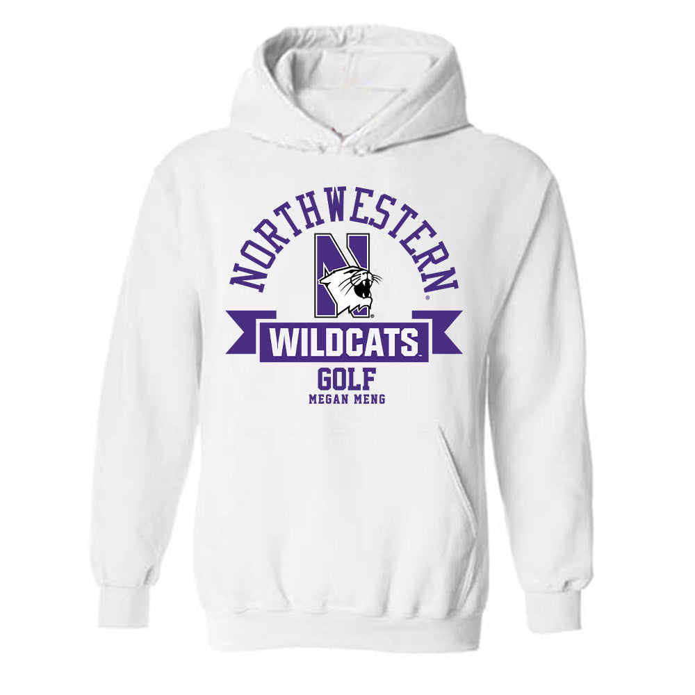 Northwestern - NCAA Women's Golf : Megan Meng - Classic Fashion Shersey Hooded Sweatshirt-0