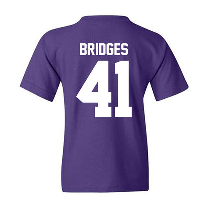 Northwestern - NCAA Baseball : Tommy Bridges - Youth T-Shirt-1