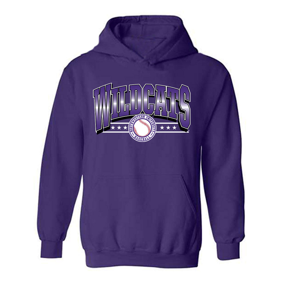 Northwestern - NCAA Baseball : Garrett Shearer - Sports Shersey Hooded Sweatshirt