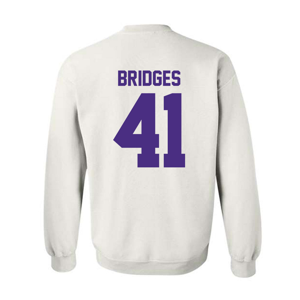Northwestern - NCAA Baseball : Tommy Bridges - Crewneck Sweatshirt-1