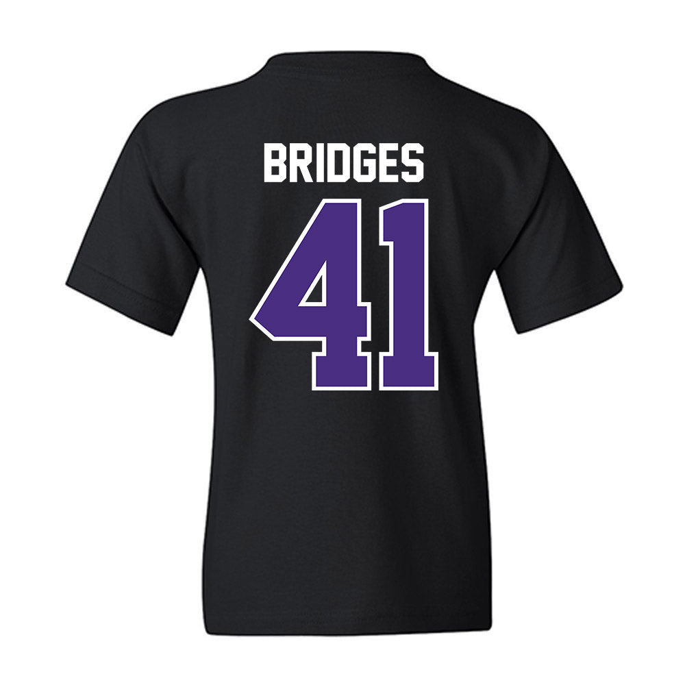 Northwestern - NCAA Baseball : Tommy Bridges - Youth T-Shirt-1