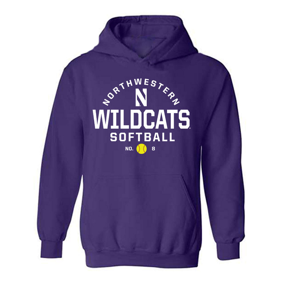 Northwestern - NCAA Softball : Kaylie Avvisato - Sports Shersey Hooded Sweatshirt-0