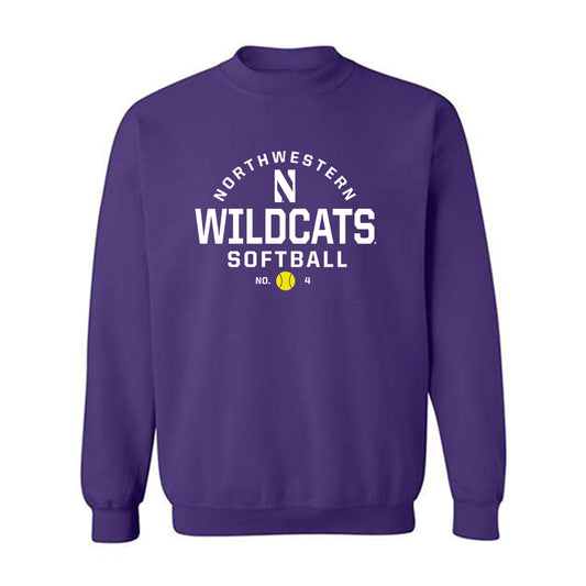 Northwestern - NCAA Softball : Renae Cunningham - Sports Shersey Crewneck Sweatshirt-0