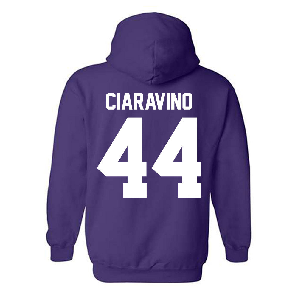 Northwestern - NCAA Men's Basketball : Angelo Ciaravino - Sports Shersey Hooded Sweatshirt