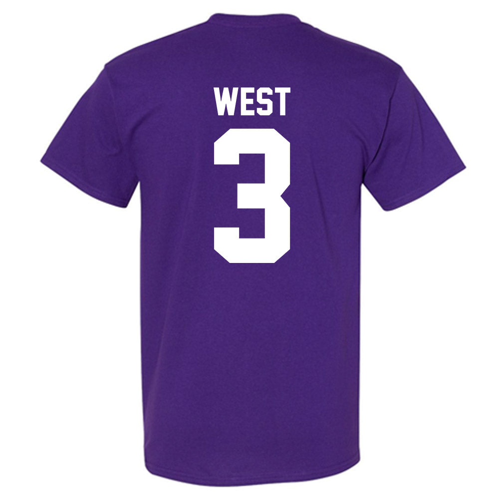 Northwestern - NCAA Men's Basketball : Jake West - Sports Shersey T-Shirt-1