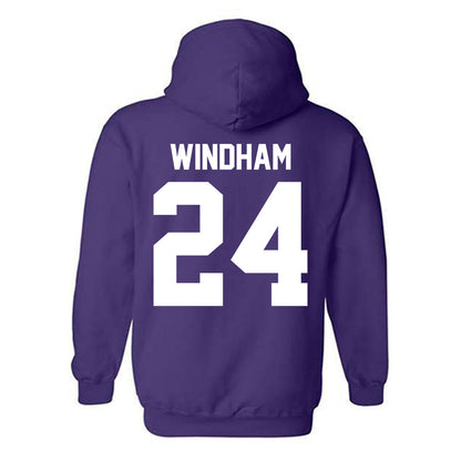 Northwestern - NCAA Men's Basketball : KJ Windham - Sports Shersey Hooded Sweatshirt