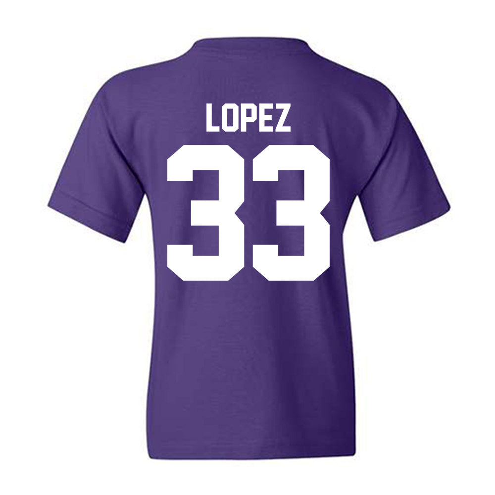 Northwestern - NCAA Women's Basketball : Amparo Lopez - Sports Shersey Youth T-Shirt-1