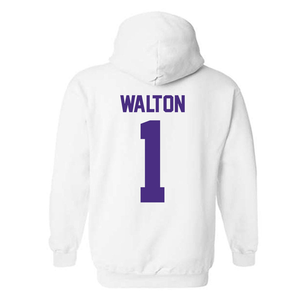 Northwestern - NCAA Women's Basketball : Xamiya Walton - Sports Shersey Hooded Sweatshirt