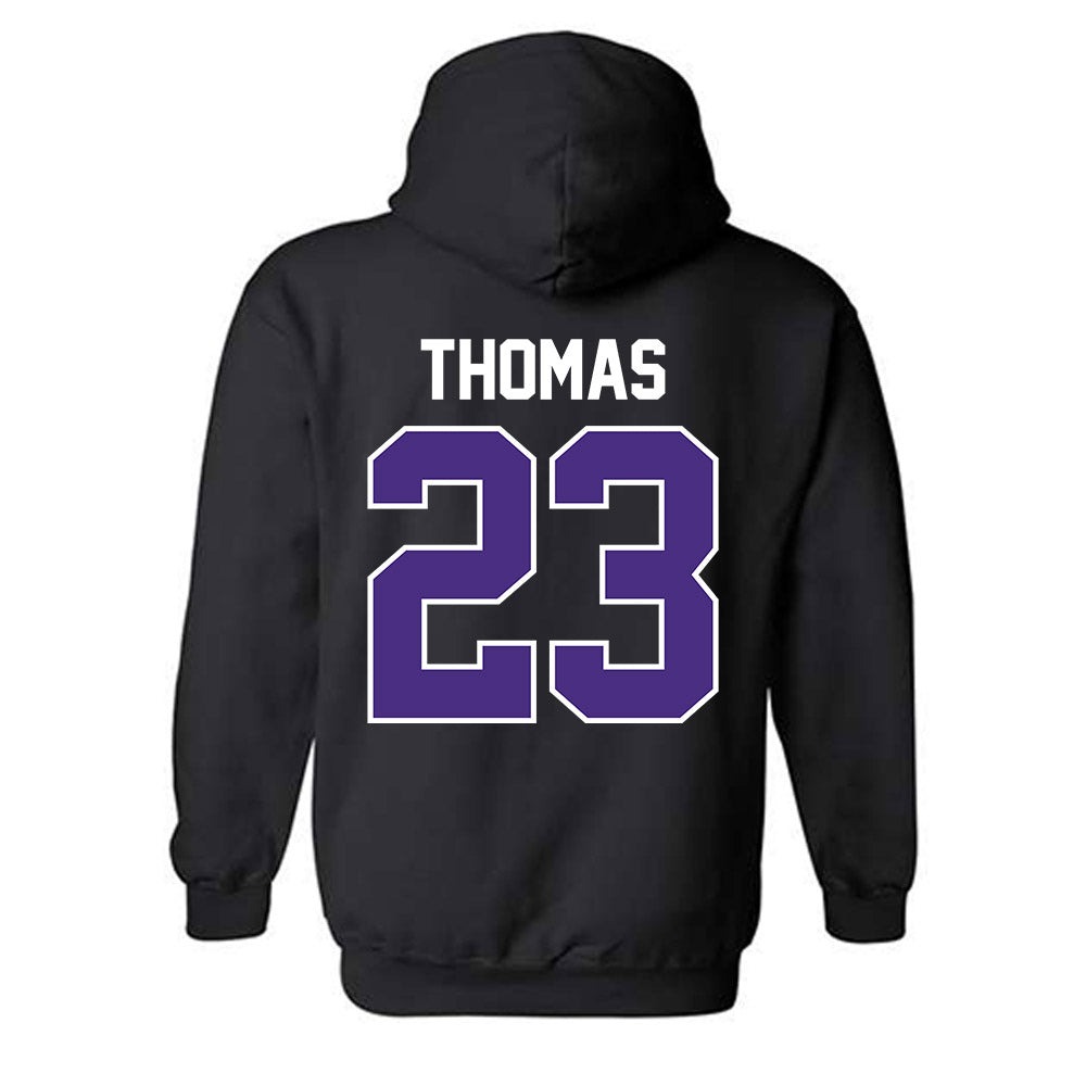 Northwestern - NCAA Women's Basketball : Tayla Thomas - Sports Shersey Hooded Sweatshirt-1