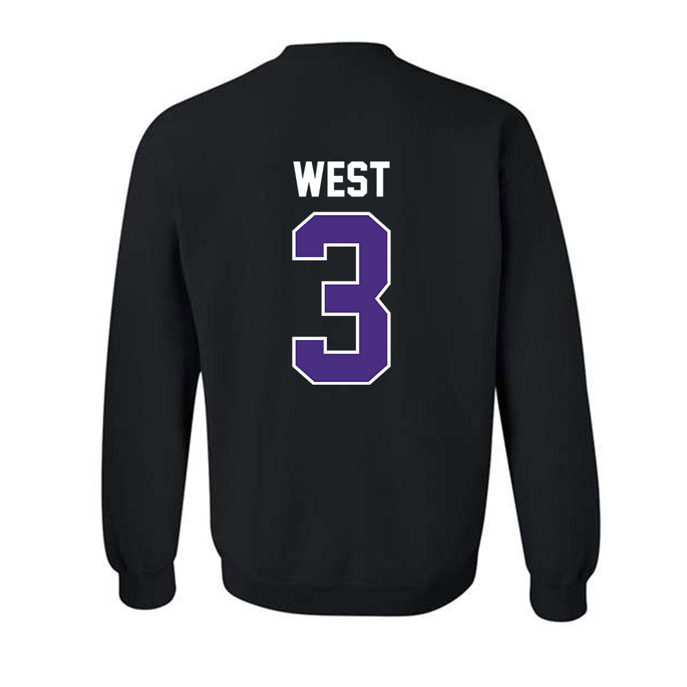 Northwestern - NCAA Men's Basketball : Jake West - Sports Shersey Crewneck Sweatshirt-1