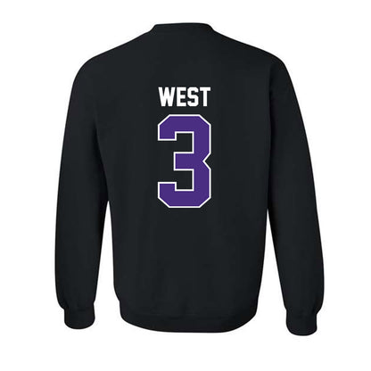Northwestern - NCAA Men's Basketball : Jake West - Sports Shersey Crewneck Sweatshirt-1