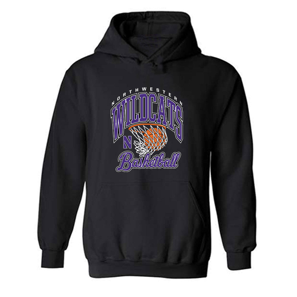 Northwestern - NCAA Men's Basketball : Justin Mullins - Sports Shersey Hooded Sweatshirt