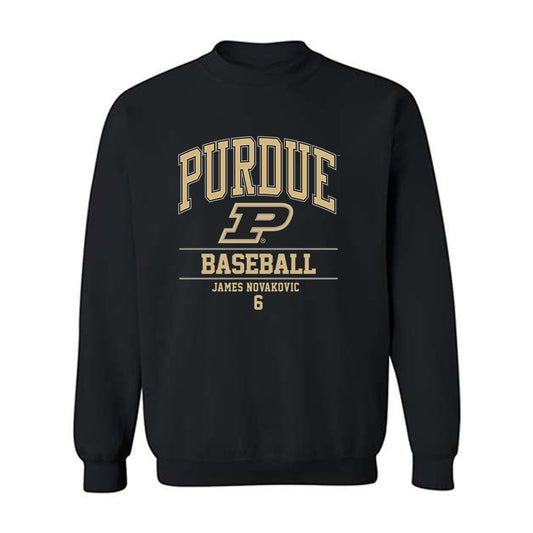 Purdue - NCAA Baseball : James Novakovic - Classic Fashion Shersey Crewneck Sweatshirt