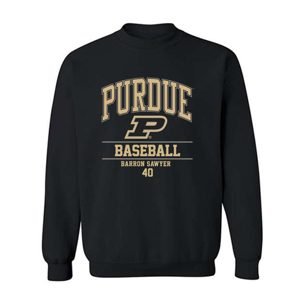 Purdue - NCAA Baseball : Barron Sawyer - Classic Fashion Shersey Crewneck Sweatshirt-0