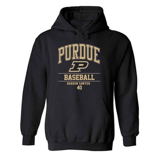 Purdue - NCAA Baseball : Barron Sawyer - Classic Fashion Shersey Hooded Sweatshirt-0