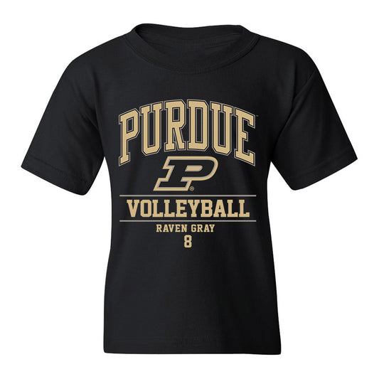 Purdue - NCAA Women's Volleyball : Raven Gray - Classic Fashion Shersey Youth T-Shirt