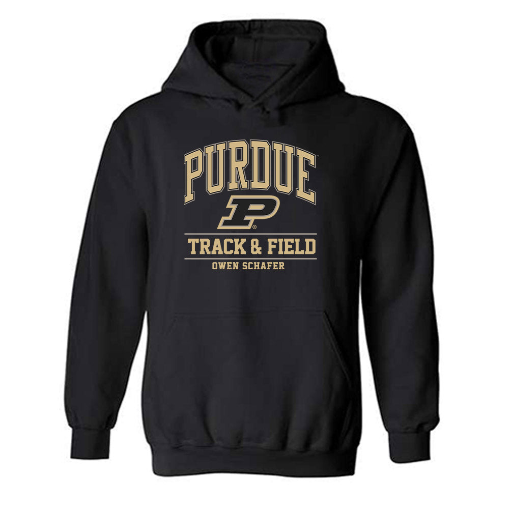 Purdue - NCAA Men's Track & Field : Owen Schafer - Classic Fashion Shersey Hooded Sweatshirt