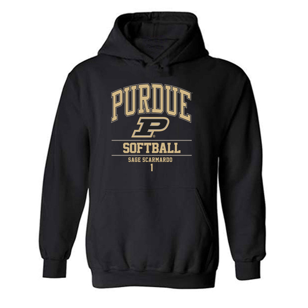 Purdue - NCAA Softball : Sage Scarmardo - Classic Fashion Shersey Hooded Sweatshirt