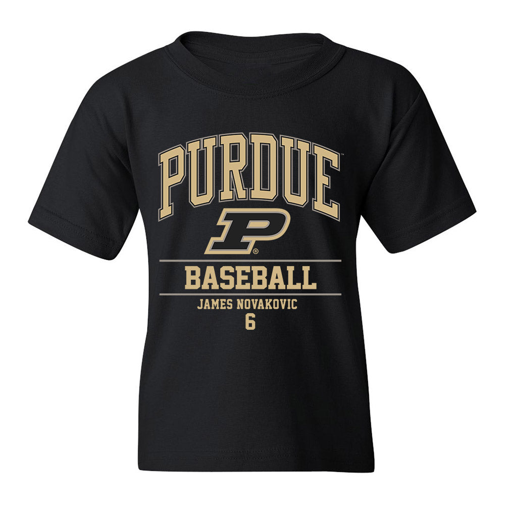 Purdue - NCAA Baseball : James Novakovic - Classic Fashion Shersey Youth T-Shirt