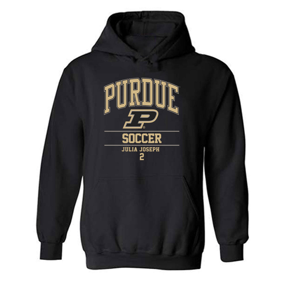 Purdue - NCAA Women's Soccer : Julia Joseph - Classic Fashion Shersey Hooded Sweatshirt-0