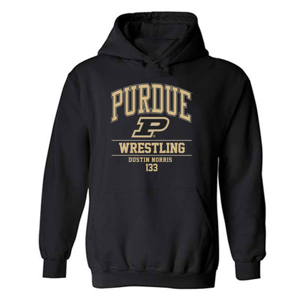 Purdue - NCAA Wrestling : Dustin Norris - Classic Fashion Shersey Hooded Sweatshirt-0