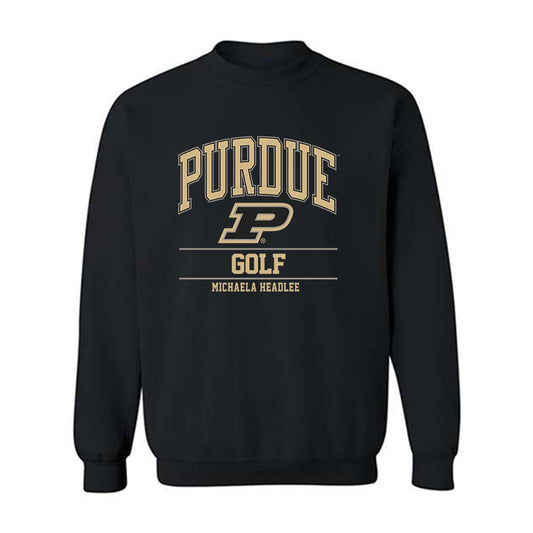 Purdue - NCAA Women's Golf : Michaela Headlee - Classic Fashion Shersey Crewneck Sweatshirt-0