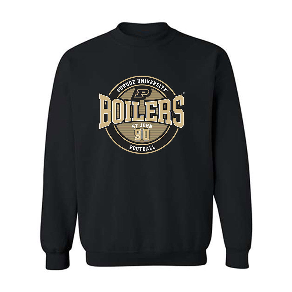 Purdue - NCAA Football : Elijah St John - Classic Fashion Shersey Crewneck Sweatshirt-0