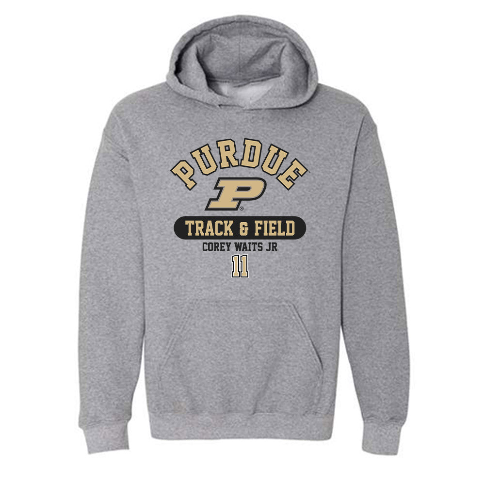 Purdue - NCAA Men's Track & Field : Corey Waits Jr - Classic Fashion Shersey Hooded Sweatshirt-0