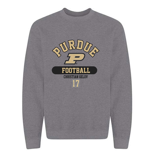 Purdue - NCAA Football : Christian Gelov - Classic Fashion Shersey Crewneck Sweatshirt