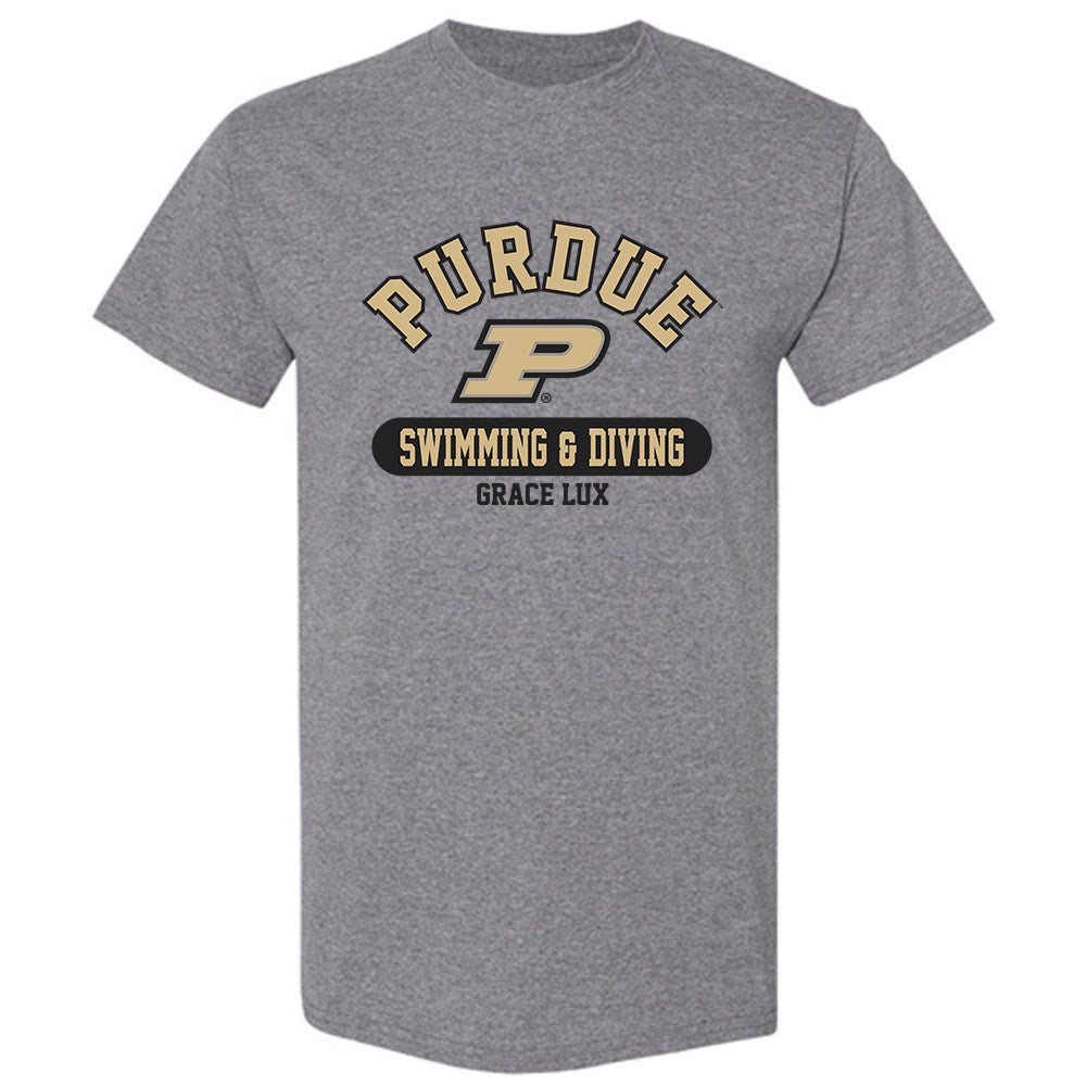 Purdue - NCAA Women's Swimming & Diving : Grace Lux - Classic Fashion Shersey T-Shirt-0