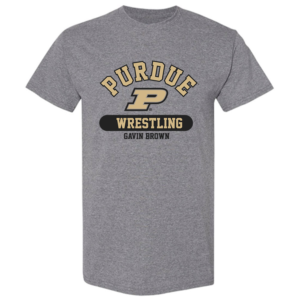 Purdue - NCAA Wrestling : Gavin Brown - Classic Fashion Shersey T-Shirt-0
