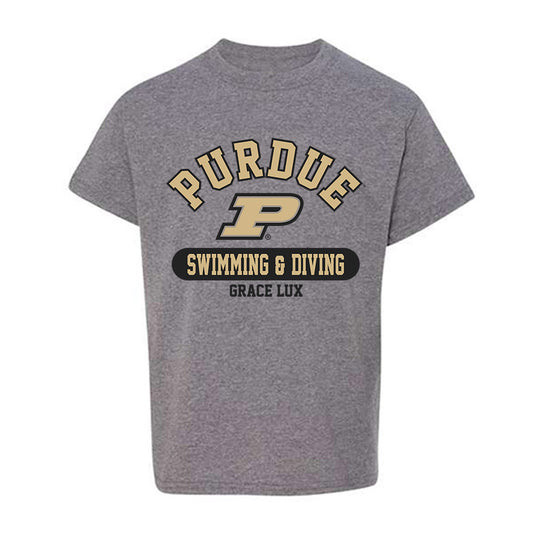 Purdue - NCAA Women's Swimming & Diving : Grace Lux - Classic Fashion Shersey Youth T-Shirt-0