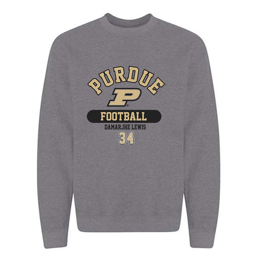 Purdue - NCAA Football : Damarjhe Lewis - Classic Fashion Shersey Crewneck Sweatshirt