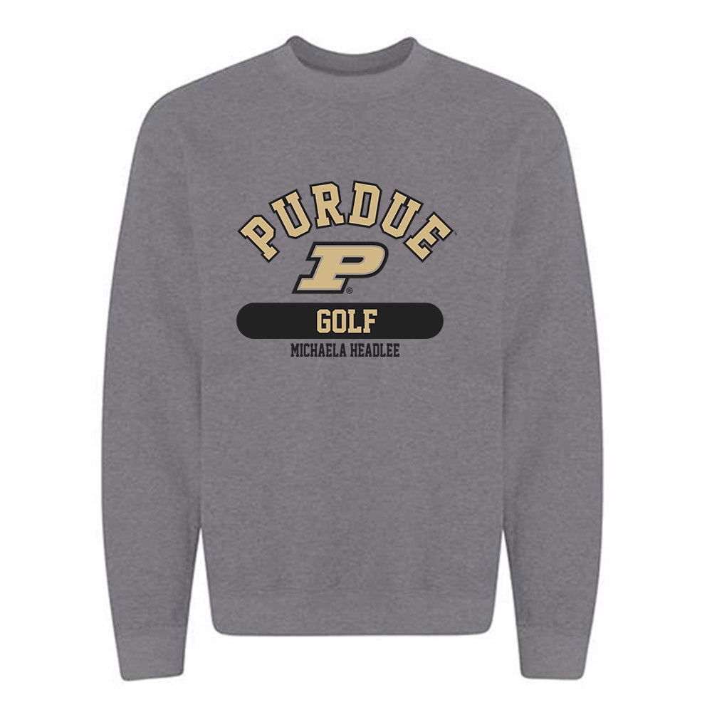 Purdue - NCAA Women's Golf : Michaela Headlee - Classic Fashion Shersey Crewneck Sweatshirt-0