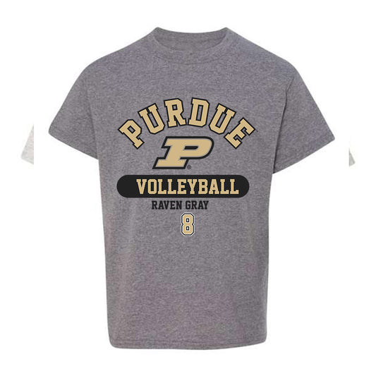 Purdue - NCAA Women's Volleyball : Raven Gray - Classic Fashion Shersey Youth T-Shirt