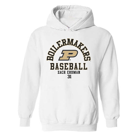 Purdue - NCAA Baseball : Zach Erdman - Classic Fashion Shersey Hooded Sweatshirt-0