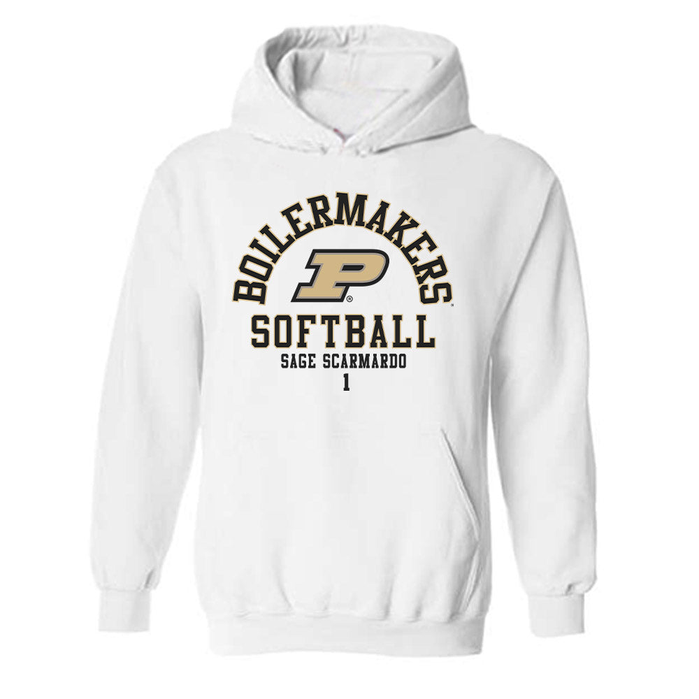 Purdue - NCAA Softball : Sage Scarmardo - Classic Fashion Shersey Hooded Sweatshirt