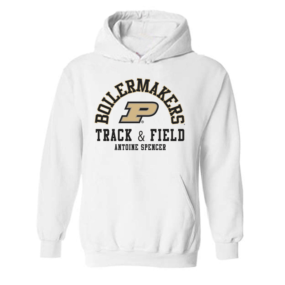 Purdue - NCAA Men's Track & Field : Antoine Spencer - Classic Fashion Shersey Hooded Sweatshirt