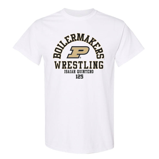 Purdue - NCAA Wrestling : Isaiah Quintero - Classic Fashion Shersey T-Shirt-0